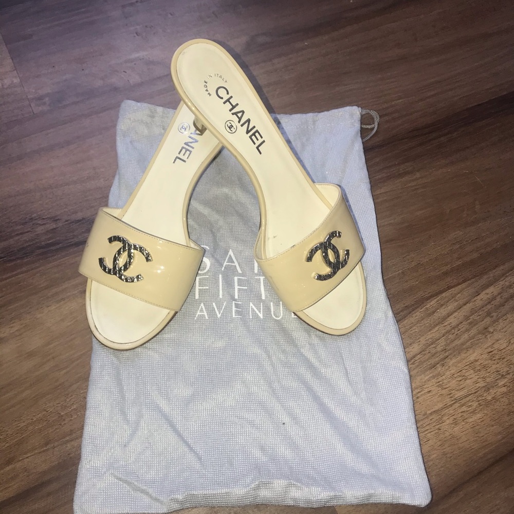 Vintage Chanel Kitten Heel Sandals